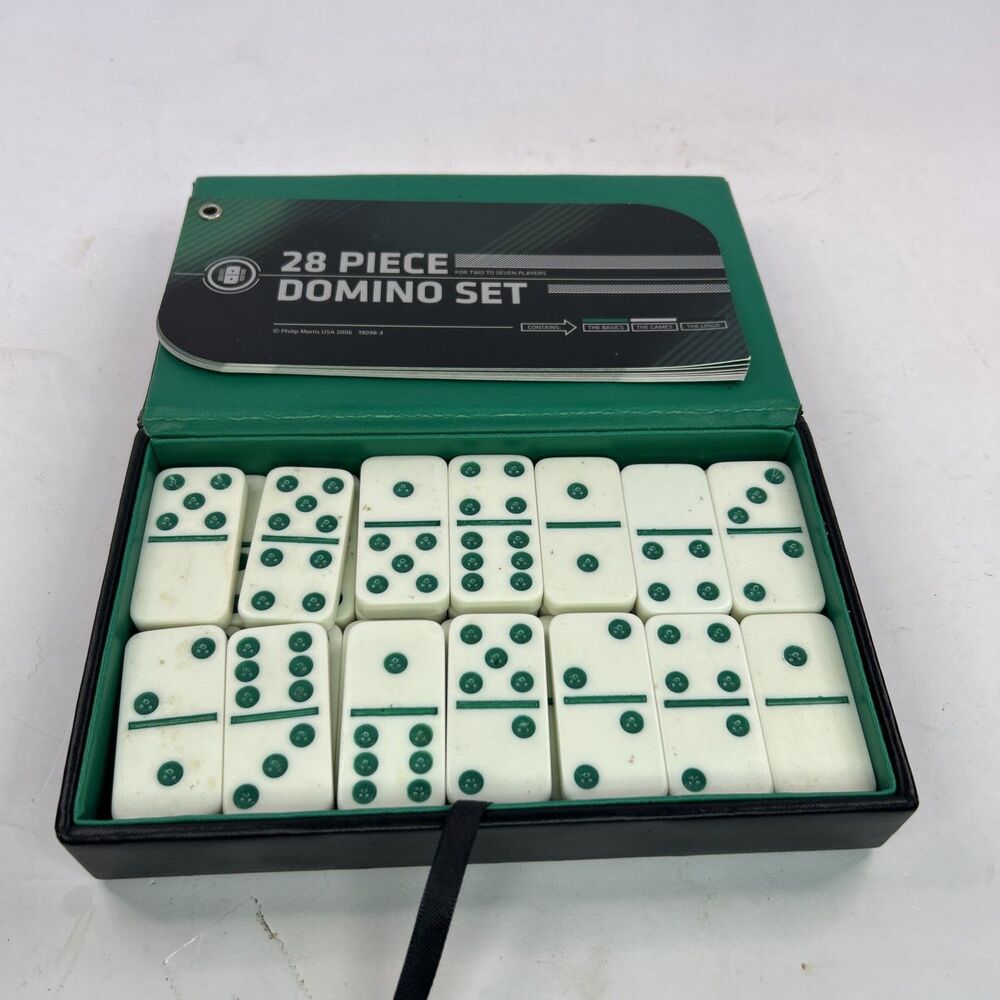 2006 Philip Morris Marlboro Menthol 28 Piece Domino Set Double Six